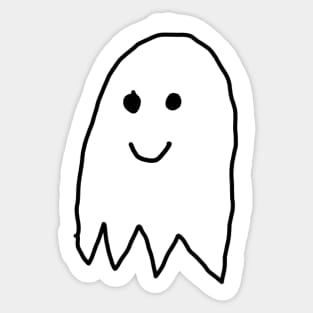 Cute Ghost, Ignorant Doodle Tattoo Sticker